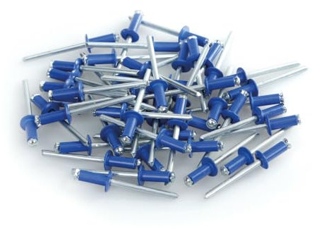 Lampa Lot de 50 rivets aveugles en aluminium pour support de plaque d'immatriculation - Bleu