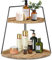 PICKKROSS Badezimmer-Organizer mit 2 Etagen, Holz-Badezimmer-Organizer, Arbeitsplatte, Eckregal, Theke, stehendes Regal, Kosmetik-Schminktisch, Gewürzregal, Badezimmer-Organizer und Aufbewahrung