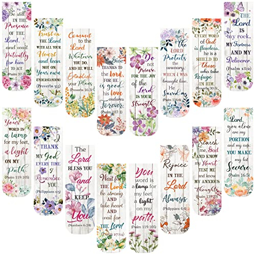 48 Stück Bible Verse Magnetische Lesezeichen, Inspirierende Schriften Christliche Buchzeichen Religiöse Motivierend Ermutigung Blumen Seitenclips Präsent für Frauen (Blumen Stil)