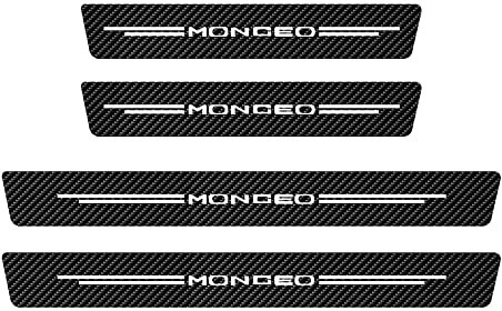 RYUJI 4 Stück Kohlefaser Einstiegsleisten Aufkleber, Für Ford Mondeo mk3 mk4 mk5 Auto Scuff Plate Türschwelle Sill Styling Aufkleber