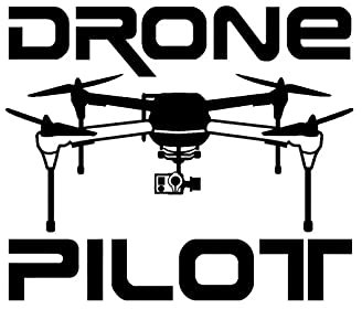 MACMRD Auto Aufkleber 15,5 cm * 13,3 cm Drone Pilot Auto Aufkleber Vinyl Aufkleber Drohne Schwarz/Silber