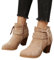 Stivali Donna Bassi Cowboy Scamosciati Stivali Calzino Stringati Eleganti Chunky Autunnali Invernali Stivaletti Anfibi con Tacco Comode Morbidi Pelle Ankle Chelsea Boots