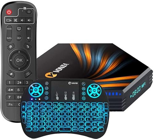 AMITVA Android TV Box 11.0 4GB 64GB RK3566 Quad-Core Cortex-A53 CPU Mali-G31 MP2 3D 8K Smart TV Box Soporte Wifi6 2.4Ghz/5.0Ghz WiFi BT5.0 Ethernet LAN 10/1000M Set-Top Box,8gb+128gb