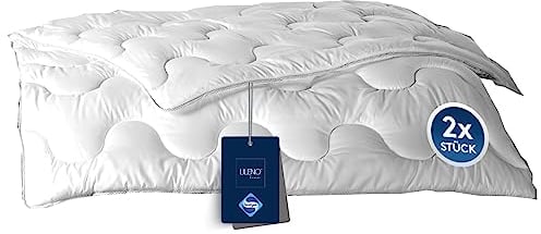 LILENO HOME Bettdecke 135x200 cm [2er Set] - Ganzjahres Bettdecke - Sommer Winter Bett Decke Kochfest bis 95° C - Allergiker Ganzjahresdecke