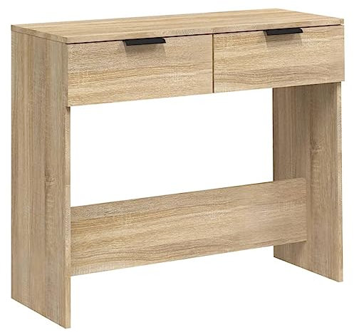 vidaXL Table Console Table d'Entrée Table d'Appoint Meuble de Rangement Salle de Séjour Intérieur Chêne Sonoma 90x36x75 cm Bois d'Ingénierie