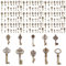 ARTESTAR 150 Stück Schlüssel Deko Vintage Mixed Alte Schlüssel Bronze Schlüssel Hochzeit Retro Schlüssel Antike Deko Halskette Anhänger