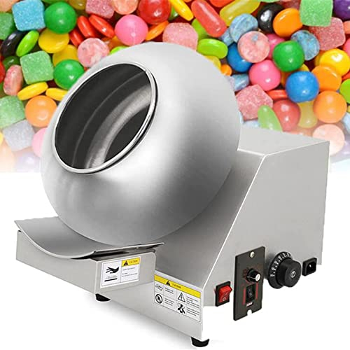 HNCXHX Zucker üBerzug Maschine 180w 3-6kg/Hr 520rpm Candy Coater Maschine Schokolade Polieren Maschine Coater Zuckerkugel Beschichtung Trocknung Maschine FüR Pharma-Und Lebensmittelindustrie,110V