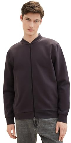 TOM TAILOR Denim Herren 1038818 Sweatshirt Bomberjacke, 29476-coal Grey, XXL