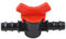 Vanne d'arrêt pour irrigation goutte à goutte - Raccord de robinet à boisseau sphérique - Tuyau en polyéthylène PN4 - Tuyau d'arrosage goutte à goutte - 16 mm x 16 mm