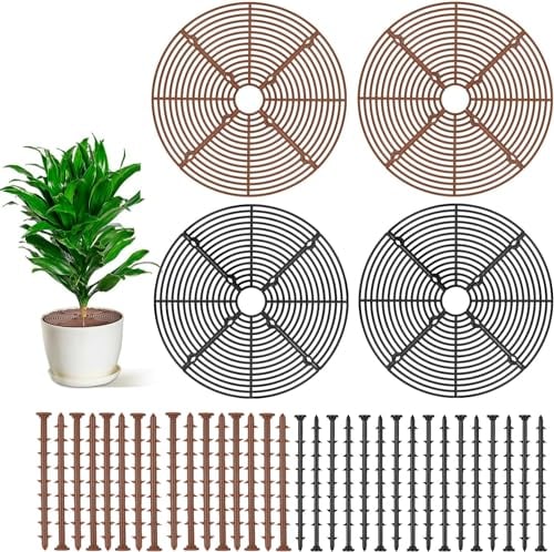 Zocipro 4Pcs Rejilla para Macetas, Cubierta para Macetas de 30 cm, Rejillas para Verduras Protectoras de Plantas, Cobertizo para Macetas para Gatos, Perros, Mascotas o Niños