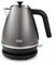 De'Longhi Distinta Titanium KBIN2001.TB, Elektrischer Wasserkocher, 360° Drehbare Basis, Wasserstandsanzeige, Kabelaufbewahrung, Anti-Kalk-Filter, Abnehmbarer Deckel, 1,7 L, 2000W, Titan Schwarz