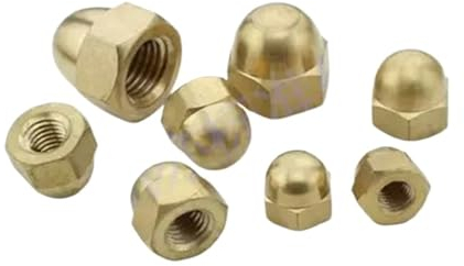 1-20 pz/lotto Ottone Ciechi Dadi M3 M4 M5 M6 M8 M10 M12 Rame Bronzo Ottone Dado Acorn Testa A Cupola Dadi Esagonali (Size : M8 5pcs)