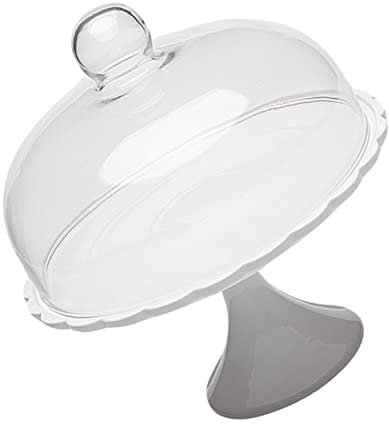 ABOOFAN 1pezzi Vassoio Per Torte Copertura Vetro Piatto Per Dessert e Snack Alzatina Multifunzionale Per Feste e Banqueting Totale