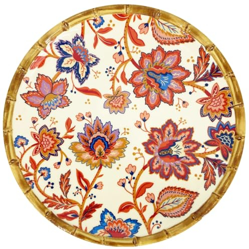 Les Jardins de la Comtesse - Assiette plate en mélamine fleuris Ø 28 cm - Collection Jaipur