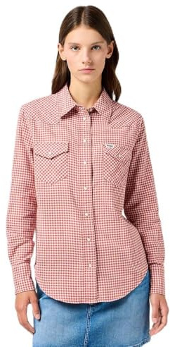 Wrangler - Bluse Damen - Regular Fit - Western Shirt - Peach