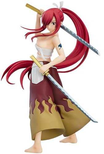 Xinnice Fairy Tail Anime Actionfigur, Erza Scarlet Figur | 17cm PVC Stehendes Statue | Cartoon Desktop Dekoration Modell | Geschenk für Anime Fans