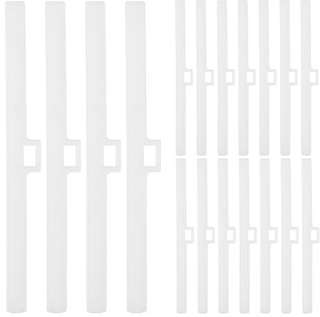 PRETYZOOM 30 Pezzi Ganci Singolo Foro Per Tende Verticali 5 Pollici Lamelle Di Ricambio Supporto in Plastica Bianco Per Tende a Rullo Facilità Di Installazione E Regolazione