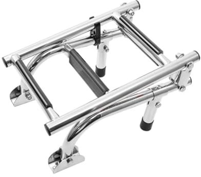 TROIOIUM 2+1-stufige Bootsleiter, Faltbare Bootsleiter aus Edelstahl 316, Badedeckleiter for Yacht und Pool