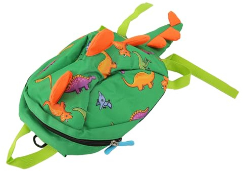 Kleinkind-Rucksack mit Cartoon-Motiv, Niedlicher Dinosaurier, Verhindert Verlust, Großer Kinderrucksack mit Leine von 2 Bis 4 Jahren (Grün)