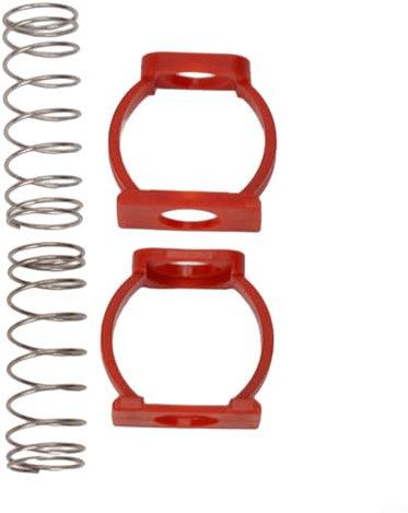 Sandyseptember Folding Bike Enhanced Hinge Clamp Spring C Buckle Accessory Swivel Handle Spring-loaded Faucet, One Pair(red)