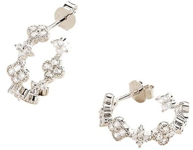 Créoles Agatha Beloved fleurs argent