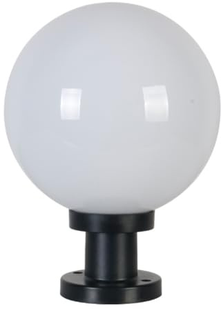 XINYASEE Lampadaire d'extérieur, douille E27, douille en fonte d'aluminium/corps en acrylique, lampe globe pour paysage, lampe globe étanche, lampadaire pour villa, cour et balcon (Grand)
