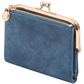 Coopers of Stortford - Navy RFID Purse Wallet - Secure Card & Cash Holder - 6 Card Slots & Coin Purse - Zippered Bill Compartment - Protects Against Data Theft