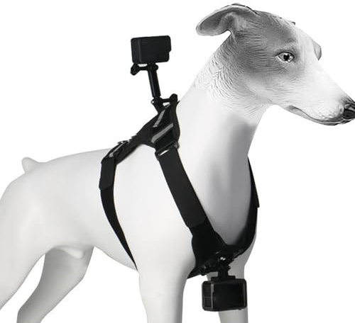 Yunseity Action Camera Dog Harness Mount, POV Chest Strap Holder Harness Mount for 8 to 35KG Dogs, for Go Pro, Xiaoyi