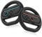 [2 Pack] Steering Wheels for Nintendo Switch 2 Joy-Cons 2025 – Racing Wheel Grips Compatible with Mario Kart World, Ergonomic Design for Console Driving Games – Black