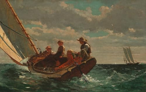 POSTERIIk Dipinti Famosi Murale Tela Vintage Quadri Brisa por Winslow Homer per Decorazioni per la Casa 60x90cm