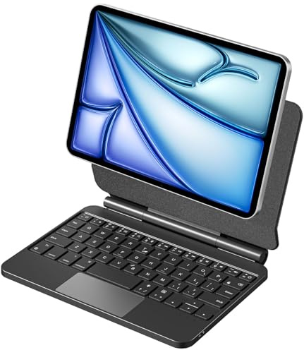 SCIMIN Magic Keyboard Case for iPad mini (6th Generation) 8.3 / iPad mini 7 (A17 Pro) 8.3, Wireless Bluetooth Keyboard Cover Trackpad Keyboard Case with Magnetic Stand