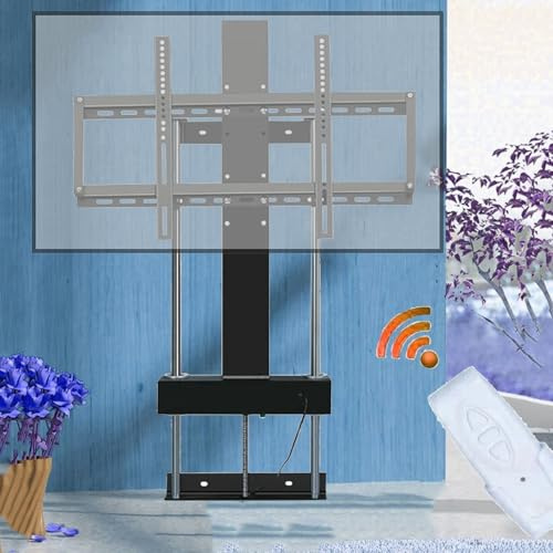 LWJSOCP Motorisierter Ständer - LCD-TV-Bodenständer, Teles Auto Lifting TV-Ständer, für 37-75 Zoll Fernseher, höhenverstellbarer Ständer Max Vesa 600 * 400 mm, Tragkraft 50 kg, einfach zu