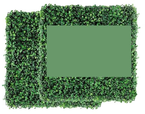 IRFHDCX 36 Pcs Grass Wall Panels Boxwood Hedge Wall Panels Artificial Grass Wall Backdrop Greenery with 100 Zip Ties