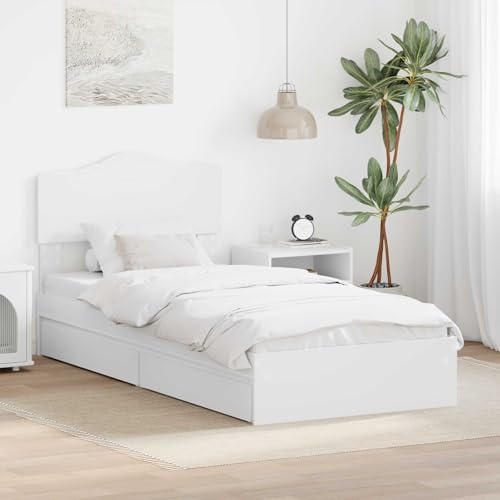 Rantry Moderne Bettgestell mit Stauraumschubladen - Holzwerkstoff - Für kleine Wohnungen und Gästezimmer Model3413131
