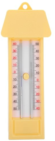 SHINEOFI Thermomètre Extérieur Jardin pour Serrage, en Abs, Affiche Maximum et Minimum, 2 Unités °c et °f, Usage Intérieur et Extérieur