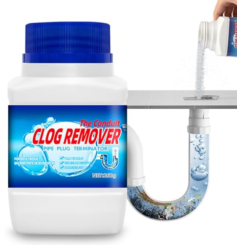 NoxGule 260g Rohrreiniger Schaum, rohrreiniger Granulat, Abflussreiniger Schaum, Rohrfrei Extra Stark, Abfluss Waschbecken, Schnelles Entsperren, Regelmäßige Wartung für Badezimmer Küchen