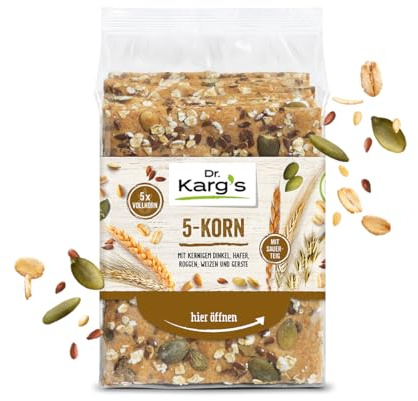 Dr. Kargs 5 Korn Knäcke mit Dinkel Hafer Roggen Weizen und Gerste 200g