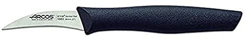 Arcos Serie Nova Caja 12 uds Cuchillo Mondador, Hoja de Acero Inoxidable de 60 mm, Mango de Polipropileno Color negro (12 UDS)
