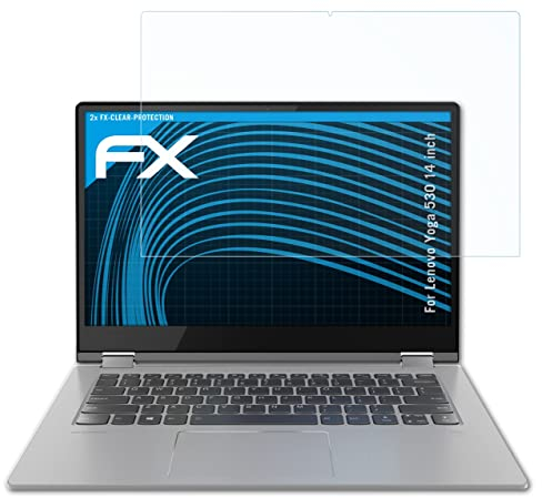 atFoliX Film Protection d'écran compatible avec Lenovo Yoga 530 14 inch Protecteur d'écran, ultra-clair FX Écran protecteur (2X)