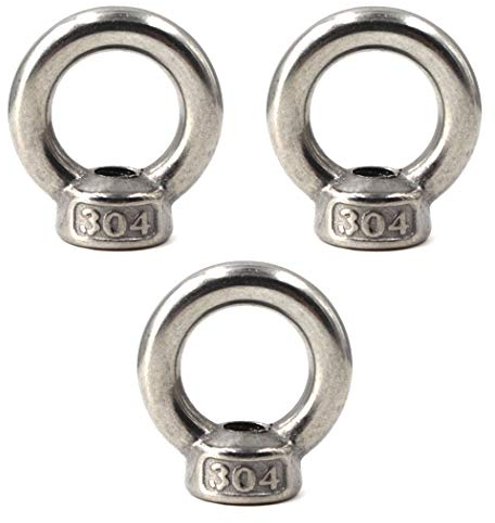 M12 Dado di sollevamento del dado dell'anello del dado dell'occhio dell'acciaio inossidabile 304 (Confezione da 3)