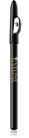 Eveline Cosmetics Eyelinerstift mit integriertem Anspitzer - Ultraweiche Formel für mühelose Augen-Make-up-Anwendung