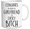 Glückwünsche On Being My Girlfriend Lustig Becher Unhöflich Lesbische Lgbt Geburtstagsgeschenk Glück Schlampe Geschenk für Freundin Liebhaber Lezza Valentinstag Neuheit Geplänkel Scherz WSDMUG1715