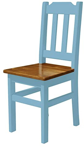 k koma Blau Holzstuhl MASSIV Kiefer Holz -NEU restaurantstuhl hotelstuhl Landhausstil (Eiche)