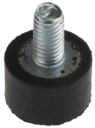 RS PRO Gummi Vibrationsdämpfer, Außengewinde-Puffer M3, Ø 8mm x 5mm, 60 Shore A, Packung a 8 Stück