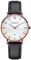 Kistanio Damenuhr Petit Mocca Edelstahl Saphirglas mit schwarzem Lederband MO-PM-L-BLK