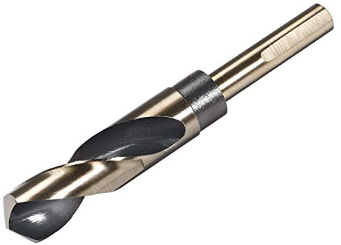 uxcell Reduced Shank Twist Drill Bits 22mm High Speed Steel 4341 with 1/2 Inch Shank 1 Pcs