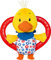 Ravensburger ministeps 4160 Rassel-Entchen, Babyrassel, Greifling mit Beißring, Baby Spielzeug ab 3 Monate