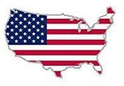 Autocollant sticker voiture moto carte drapeau usa etats unis amerique americain - Taille : 4 cm
