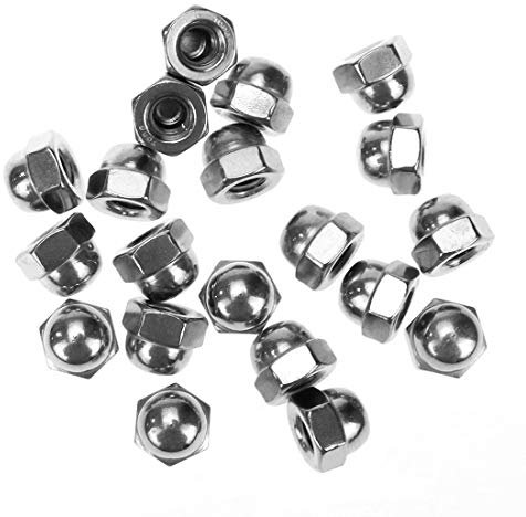 Coshar 20 Stück 3/8-16 Hutmuttern Sechskantmuttern, 18-8 304 Edelstahl, glatte Oberfläche.