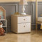Junior Vida Table de Chevet Neptune avec 2 tiroirs de Rangement pour Chambre d'enfant (Blanc et chêne), Environ 47 x 39,5 x 40 cm (H x l x P).